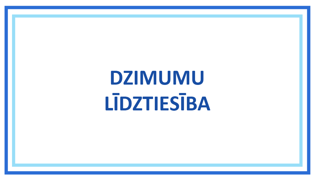 DZIMUMU LĪDZTIESĪBA DZIMUMU LĪDZTIESĪBA